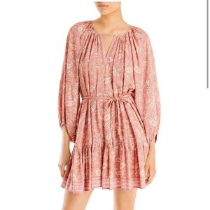 2/$30 SALE Aqua Womens Esmeralda Pink Paisley Short Summer Mini Dress